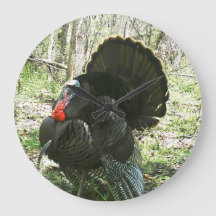 FULLT STRUT TURKEY WALL CLOCK