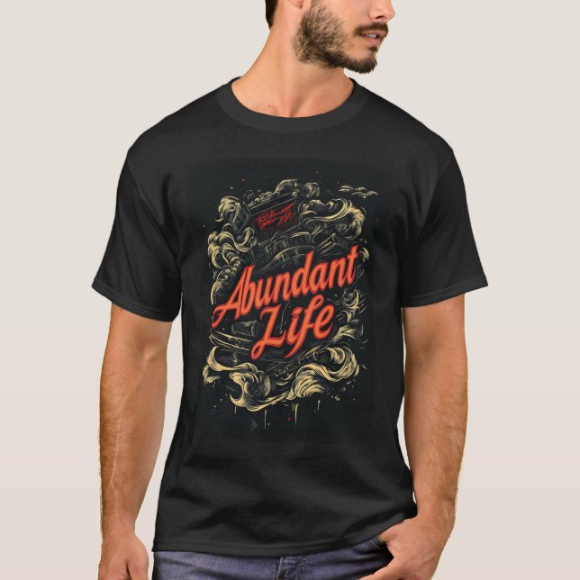 Fullt Throttle Faith - Abundant Life Biker Tee (Framsida)