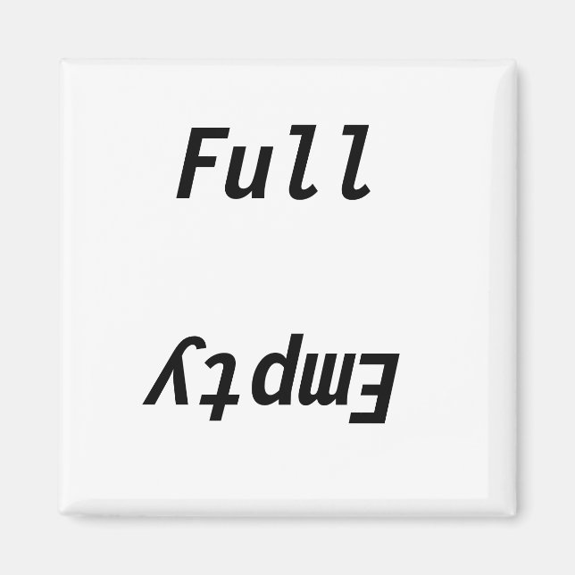 Fullt Tomma kylskåp Magnet (Framsidan)