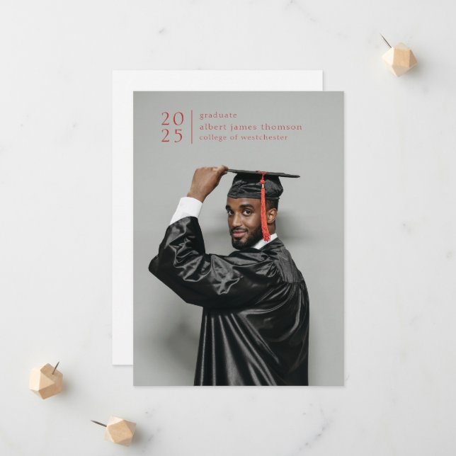 fullt utfaller ett modernt, enkelt foto fet år meddelande (Fram/Back In Situ)