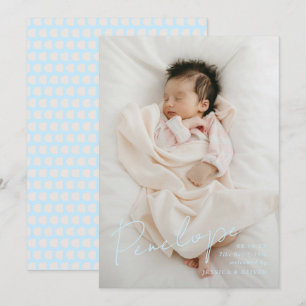 Fullt utfaller modern kalligrafisk baby namn meddelande