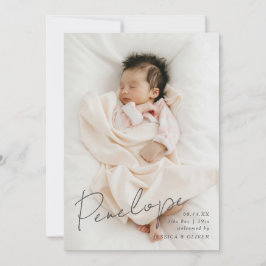 Fullt utfaller modern kalligrafisk baby namn meddelande