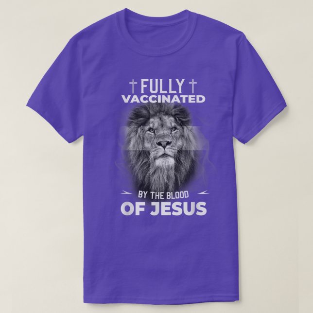 Fullt vaccinerad av Jesus Funny Chris Blood T Shirt (Design framsida)