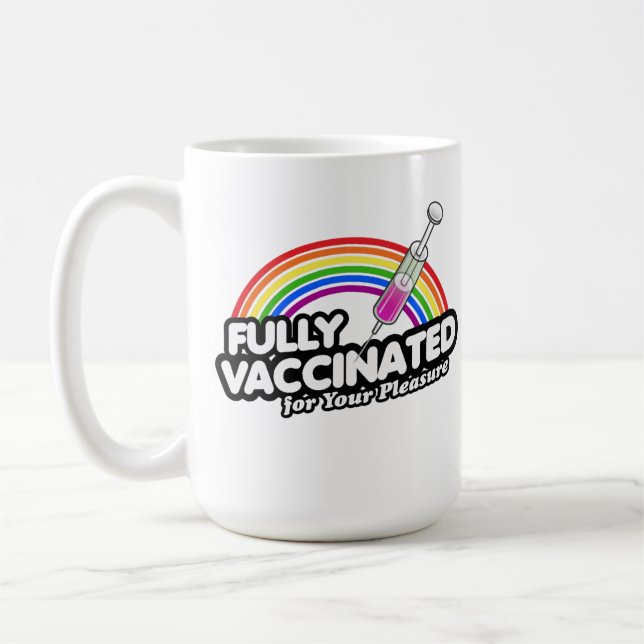 FULLT VACCINERAD FÖR DIN BEHAG KAFFEMUGG (Vänster)