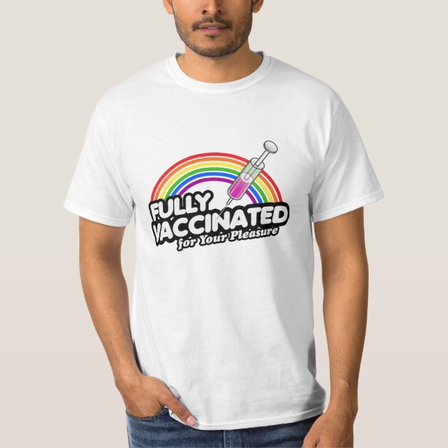 FULLT VACCINERAD FÖR DIN NÖJES SKULL T SHIRT (Framsida)