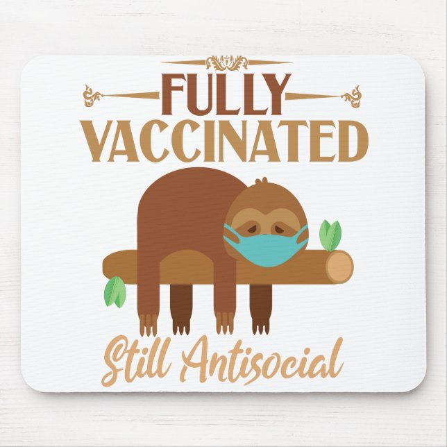 Fullt vaccinerad fortfarande antisocial Sömnig Slo Musmatta (Framsidan)