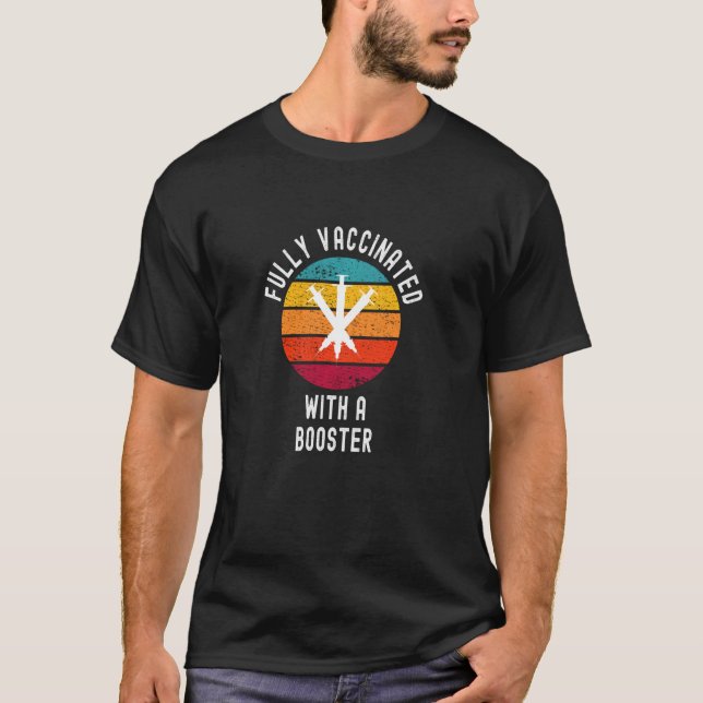 Fullt vaccinerad med en bärnstensfärgad Coola 2 T Shirt (Framsida)
