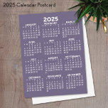 Fullt visningskalender - grundläggande minimal vykort<br><div class="desc">En grundläggande kalender i svartvitt. Ett standardutseende för ditt hemkontor eller skolskåp. Ett enkelt fullt i en snabbkalender till använda hela året.</div>