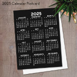 Fullt vykalender - grundläggande minimal postc vykort<br><div class="desc">2025 års kalender i svartvitt. Ett standardutseende för ditt hemkontor eller skolskåp. Ett enkelt fullt i en snabbkalender till använda hela året.</div>
