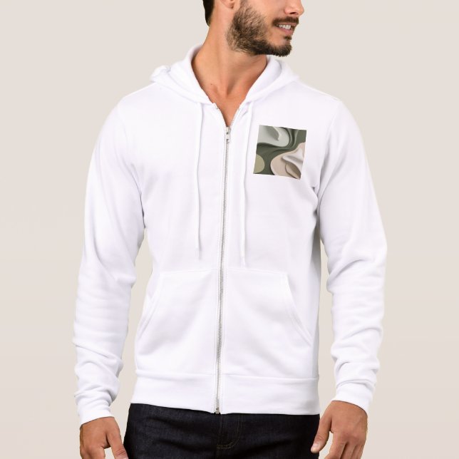 Fullt zip hoodie i snyggt grafik t shirt (Framsida)