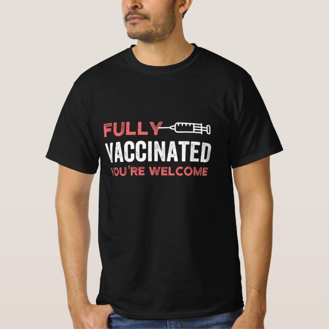 fullvaccinerad t shirt (Framsida)