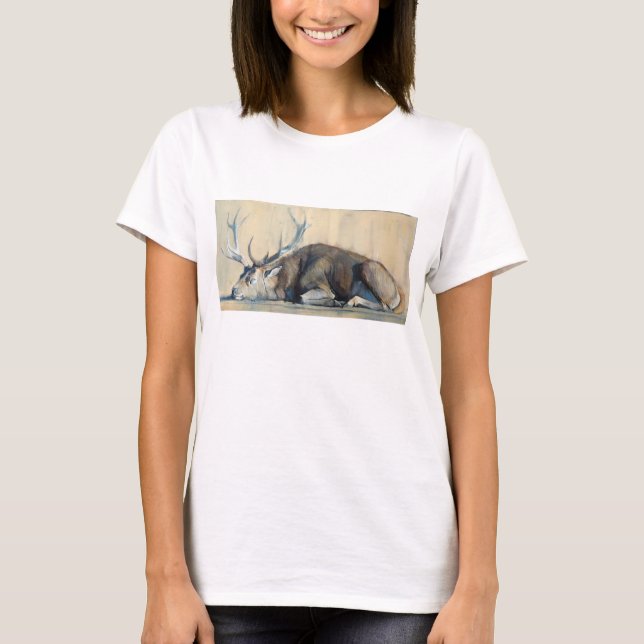 Fullvuxen hankronhjort 2014 t-shirt (Framsida)