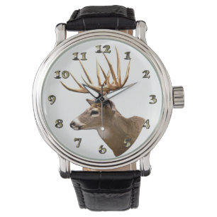 Fullvuxen hankronhjortbockhjort armbandsur