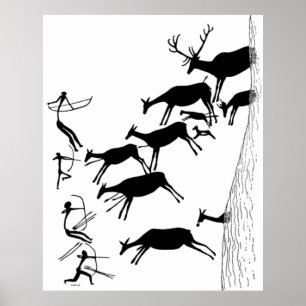 Fullvuxen hankronhjortjakt i Valltoria Poster