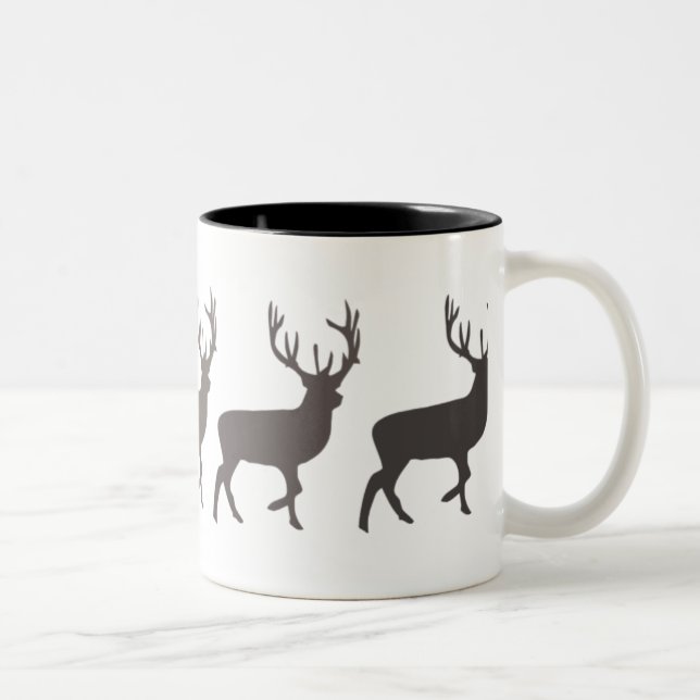Fullvuxen hankronhjortkaffemugg Två-Tonad mugg (Höger)