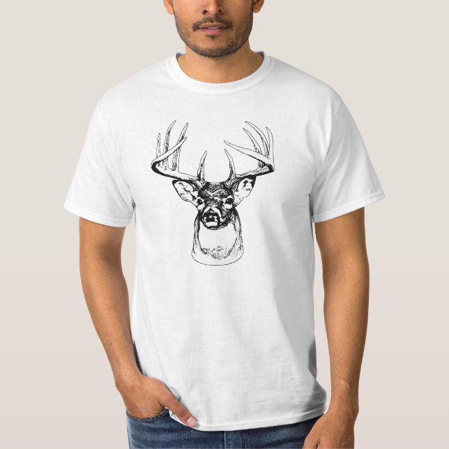 FULLVUXEN HANKRONHJORTskjorta Tee (Framsida)