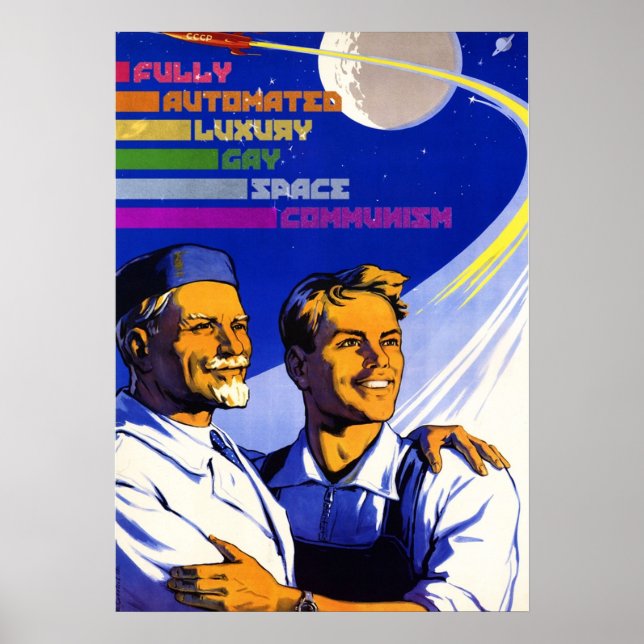 Fully Automated Luxury Gay Space Communism Poster (Framsidan)