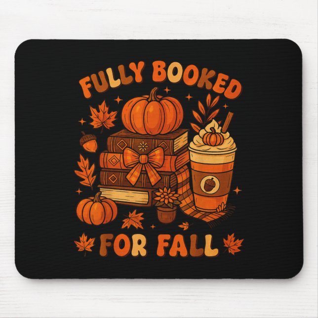 Fully Booked For Fall Pumpkin Books Coffee Thanksg Musmatta (Framsidan)