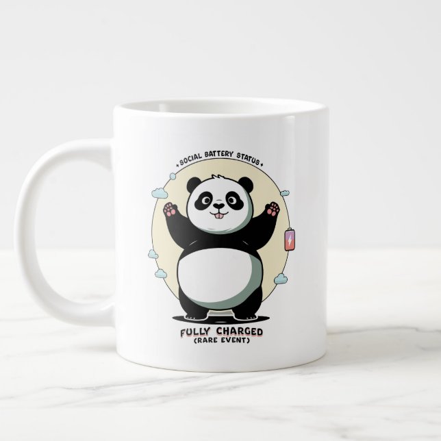 Fully Charged Rare Event – Social Battery Jumbo Mugg (Vänster)