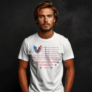 Fully Customizable Patriotic 4th of July Design T Shirt