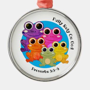 FULLY RELY ON GOD Christian Julgransprydnad Metall