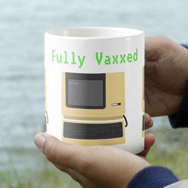 Fully Vaxxed Funny Geek Computer Joke Kaffemugg (Skapare uppladdad)