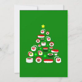 fulo julgran sushii julkort