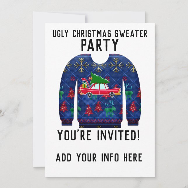 FULSFÄTTIGA JULPARTYINVITATIONER INBJUDNINGAR (Framsida)