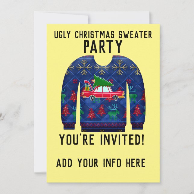 FULSFULDRIG JULPARTY INVITATIONER INBJUDNINGAR (Framsida)