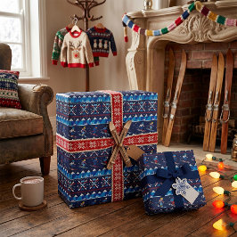 Fulständig julskidmönsterfirande presentpapper