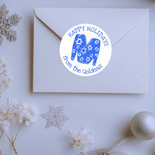 Fulständig Jultröja Anpassad Högtid Hanukkah  Runt Klistermärke
