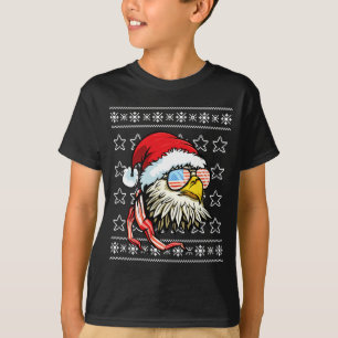 Fulständig jultröja usa flagga vitörn t shirt