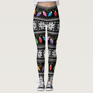 Fulständigt julgransljus Snöflingor Mönster Leggings