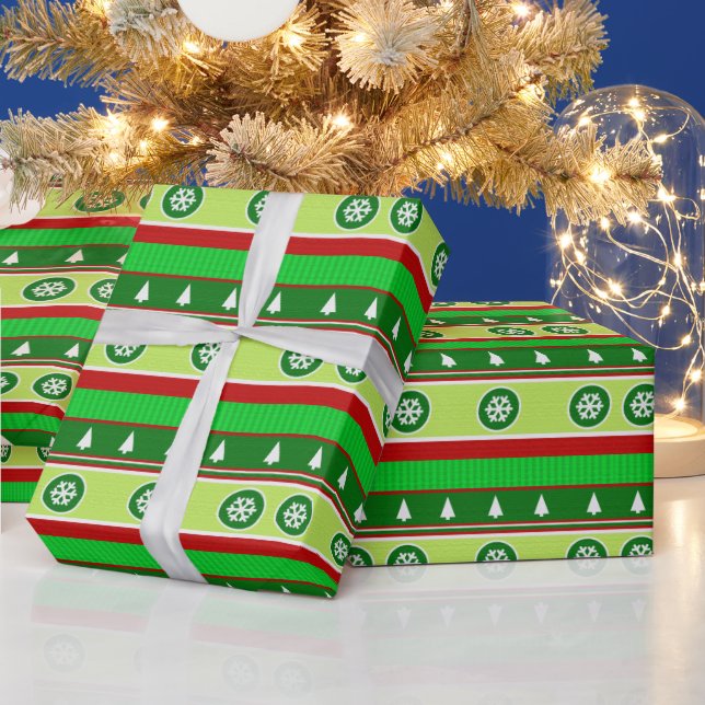 Fulstyg jultröja Mönster Presentpapper (Helgdagar)