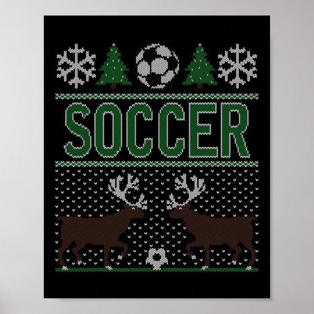 Fulstyg Xmas-tröja-fotboll  Poster (Framsidan)