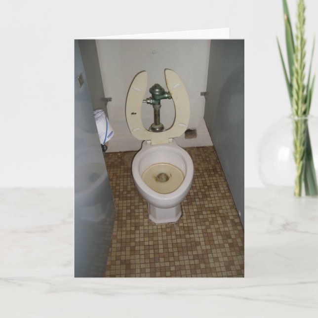 "Fult gammalt toalett" Födelsedagskort Kort (Framsida)