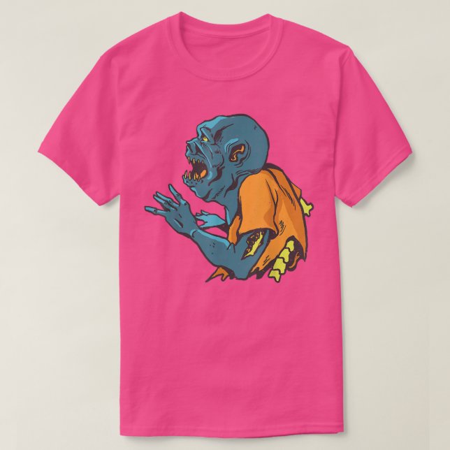 Fult Grönt Zombie Arm har sår på ryggmärgsskelette T Shirt (Design framsida)