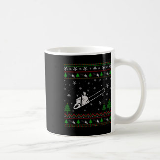Fult jul för kedjesågälskare Roligt fult Kaffemugg
