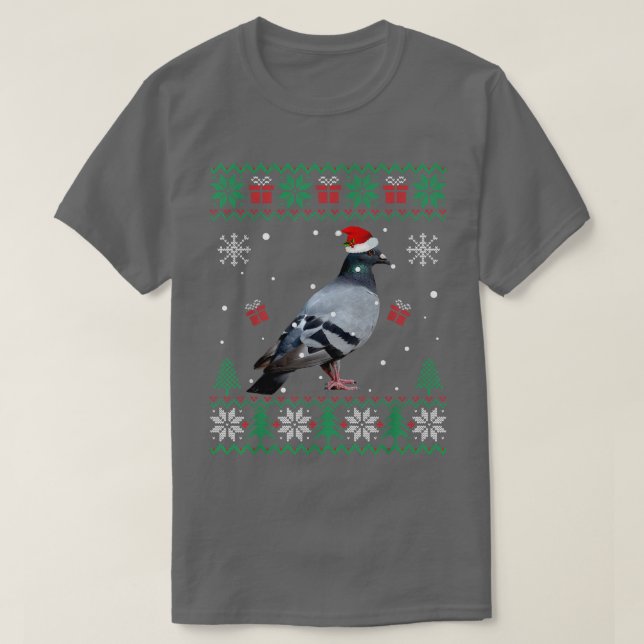 Fult jul Pajama Sweater Pigeon Animals Älskare T Shirt (Design framsida)