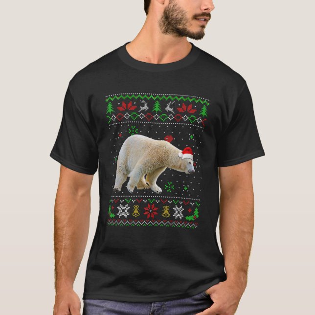 Fult jul Pajama Sweater Polar Bear Animals L T Shirt (Framsida)