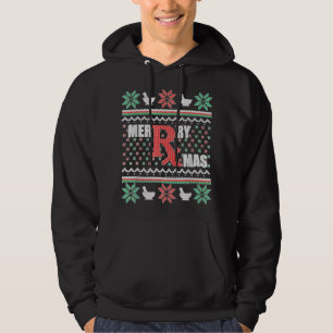 Fult julsötare Pharmacy Tech God jul Ph Hoodie