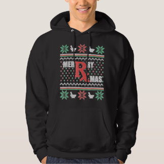 Fult julsötare Pharmacy Tech God jul Ph Hoodie