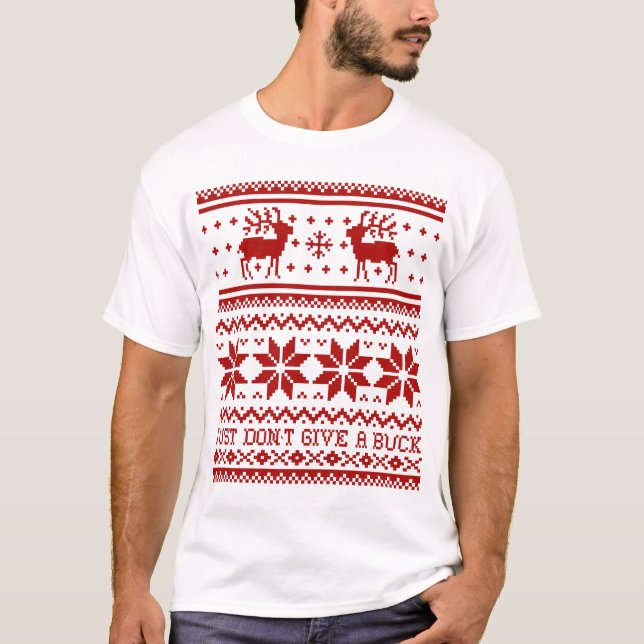 Fult jultröja Rolig Ren T-Shirt (Framsida)