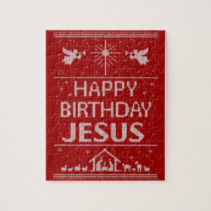 Fult jultröjedesign Nativity Kristna Pussel