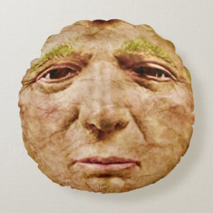 Fult kusligt trumfansikte rund kudde
