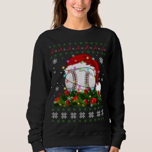 Fult, söt jul Pajama Ljus Baseball Spor T Shirt