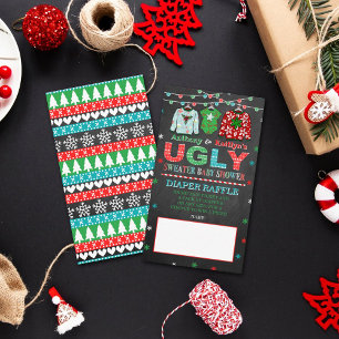 Fultändlig julbabyfest Tjej- eller pojkdiaperlotte Tilläggskort