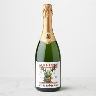 Fultig Xmas-tröja Stil Belysning Sköldpadda Jul