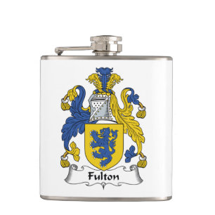 Fulton familjvapensköld fickplunta