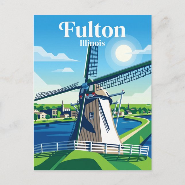 Fulton Illinois Vykort (Framsida)